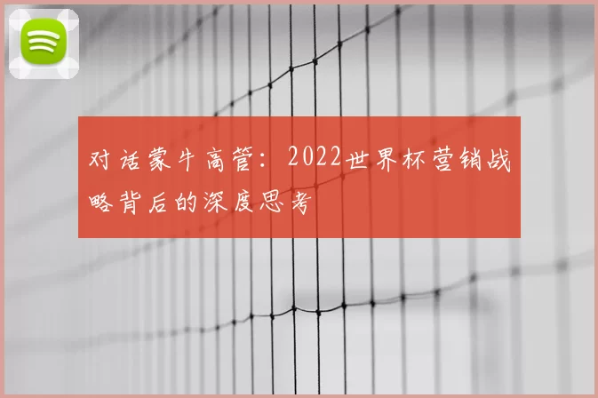 对话蒙牛高管:2022世界杯营销战略背后的深度思考